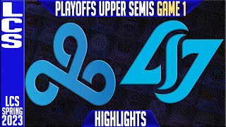 C9 vs CLG Highlights Game 1  LCS Spring 2023 Playoffs Upper Semifinal  Cloud9 vs CLG G1 [upl. by Alyar883]