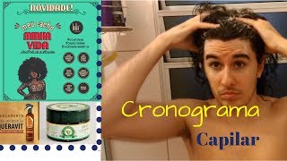 Meu cronograma capilar COMPLETO  Cabelo longo masculino [upl. by Araz]