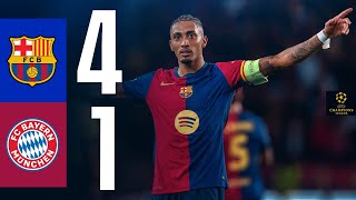 HIGHLIGHTS  FC BARCELONA 4 vs 1 BAYERN MUNICH  UEFA CHAMPIONS LEAGUE 202425 [upl. by Ajram755]