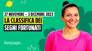 Oroscopo la classifica dei segni più fortunati della settimana dal 27 novembre al 3 dicembre 2023 [upl. by Humberto]