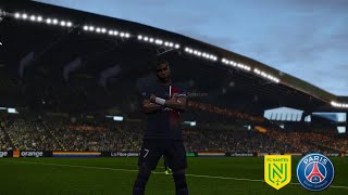 Nantes vs PSG Résumé et Buts  Ligue 1 2324  PES 21 [upl. by Dolloff]