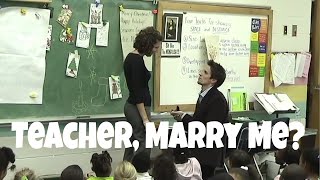 Romantic Marriage Proposal to Teacher in Classroom [upl. by Yttig119]