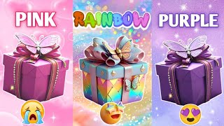 Choose your gift 🎁😭🌈😍 3 gift box challenge  2 good 1 bad  See your Luck 🤗giftboxchallenge [upl. by Rozina]