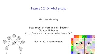 Visual Group Theory Lecture 22 Dihedral groups [upl. by Asamot]