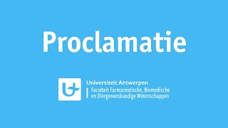 Plechtige proclamatie Faculteit Farmaceutische Biomedische en Diergeneeskundige wetenschappen [upl. by Nidnarb]