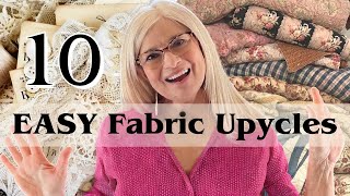 10 DIY Ideas for Repurposing Vintage Fabric Remnants No Sew Fabric Projects [upl. by Analat807]