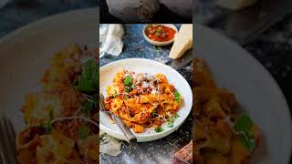 Best Homemade Pasta🍝 Pappardelle ♕ Bolognese Ragu [upl. by Breed]