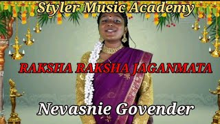 Raksha Raksha Jaganmata  Nevashni Govender Styler Music Academy NavarathriDurga luxmi Saraswathi [upl. by Cerveny]