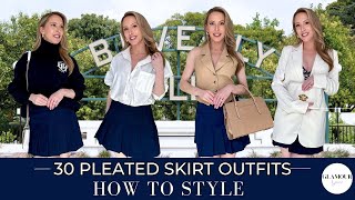 30 Pleated Skirt Outfits Ideas  How To Style  Ways To Wear [upl. by Suryt440]