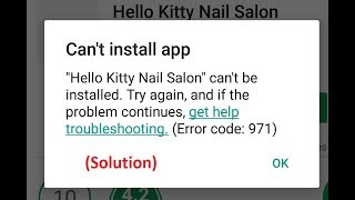 How to fix Error code 971 in Google Play Store  Cant install app [upl. by Alyak]