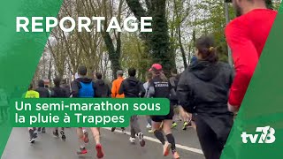 350 courageux participent au 10 km et au Semimarathon de Trappes sous la pluie [upl. by Nazay185]