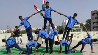 SVN MODEL SCHOOL boys pyramid Formations [upl. by Acsehcnarf]