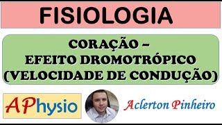 Fisiologia Cardiovascular  Coração  Efeito Dromotrópico Velocidade de Condução Elétrica [upl. by Uos]