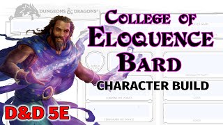 DampD College of Eloquence Bard 5E Build  DampD Beyond  Tashas Cauldron of Everything  Wally DM [upl. by Mobley]