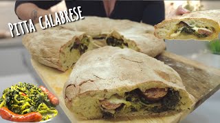 PITTA CALABRESE con BROCCOLETTI E SALSICCIA ricetta tipica Calabrese CROCCANTE fuori MORBIDA dentro [upl. by Clorinde820]