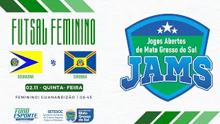 JOGOS ABERTOS DE MATO GROSSO DO SUL  1ª RODADA  FEMININO  DOURADINA X CORUMBÁ [upl. by Samuella]