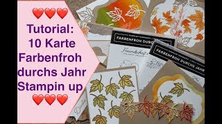 ❤️ Farbenfroh durchs Jahr Stampin up Produktvorstellung 10 Karten Beispiele Craftupdate [upl. by Illom]