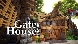 Minecraft Medieval Gate House Tutorial [upl. by Novihs49]