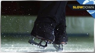 Amazing Ice Skating Tricks IN SLOW MOTION [upl. by Fougere]