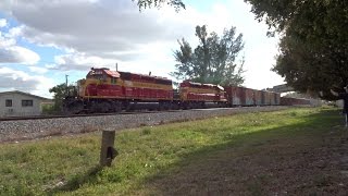 HD  FEC and TriRail Spring Break Railfanning Hialeah FL [upl. by Merriman]