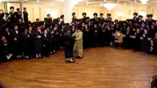 kosson rebbe dancing mitzva tanz at his sons wedding part 3 [upl. by Alvita131]