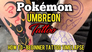 TATTOO • LINEWORK • PACKING BLACK • Beginner Tattoo Time Lapse [upl. by Matronna837]