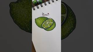 Un lime di prima scelta 💚 disegno drawing art tutorial lime bebilu coloring markers arte [upl. by Akym]