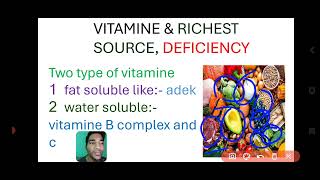 VITAMINE RICHEST SOURCE DEFECIENCY [upl. by Russ]