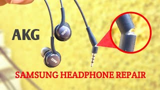 AKG Repair Samsung How to repair a broken Earphone with Microphone Samsung AKG headphone [upl. by Porett]