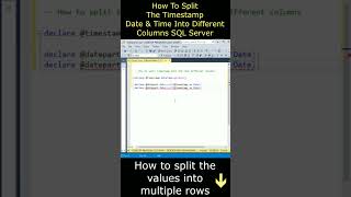 Split Timestamp Into Date and Time Separate Columns [upl. by Ikin]