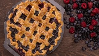 Berry Pie with Lattice Top Recipe [upl. by Placida]