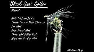 Tying a Black Gnat Spider  Tied by Matthias Dibiasi  DePunkt Fly [upl. by Sander]