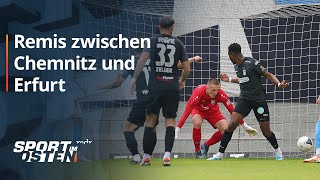 Zwei TorwartPatzer zum Abschluss Remis zwischen Chemnitz und Erfurt  Sport im Osten  MDR [upl. by Aldus]