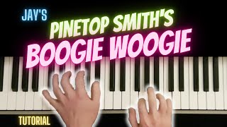 WOW Boogie Woogie Piano Pinetop Smiths Lick  Beginners Easy Blues Tutorial Music Lesson [upl. by Egiap146]