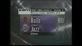 NBA Finales 1997 Utah Jazz VS Chicago Bulls  5to Partido ESPN Latinoamérica [upl. by Stephenson]