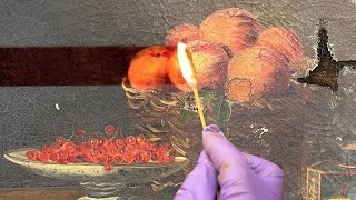 How A Damaged Old Oil Painting Is Professionally Restored [upl. by Eural]