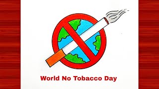 No Smoking DrawingWorld No Tobacco Day Poster DrawingSay No To Tobacco Drawing Easy For Beginners [upl. by Nodnyl]