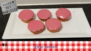 Roze koeken  Recept  Koken met Marielle [upl. by Kitrak]