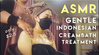 ASMR Creambath  Worlds Cheapest Hair Spa Only in Indonesia [upl. by Nisbet]