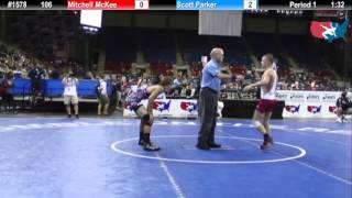 Fargo 2012 106 Round 6 Mitchell McKee Minnesota vs Scott Parker Pennsylvania [upl. by Pachston]