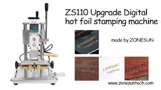 How to use the ZS110 Upgrade Digital hot foil stamping machine leather PVC card paper [upl. by Malarkey]