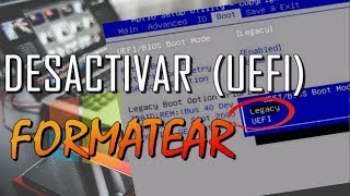 Cómo desactivar UEFI para FORMATEAR HP  Instalar Windows 7 81 10  Cómo BOOTEAR [upl. by Warfore]