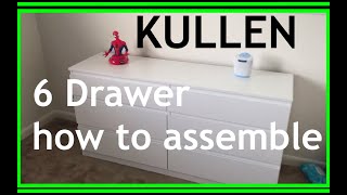 Ikea Kullen 6 drawers Assembly and compare to the Ikea Malm 6 Dresser [upl. by Cirdet]