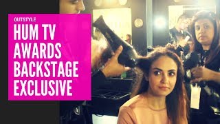 Celebrities  Backstage at 5th HUM TV Awards  Nadia Khan Host  Outstylecom [upl. by Aseefan]