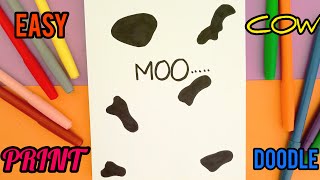 Easy cow print doodle  Doodle idea [upl. by Nonarb548]