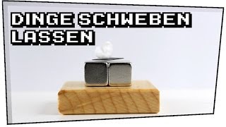 Dinge schweben lassen Graphitplättchen  Neodym Magnete  Heimexperimente 05 [upl. by Necyrb]