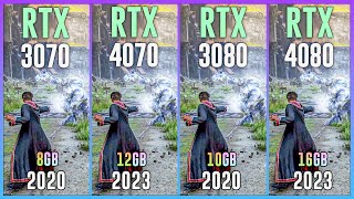 RTX 3070 vs RTX 4070 vs RTX 3080 vs RTX 4080  Test in 16 Games [upl. by Reis]