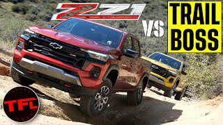 Can a Fancy New 2023 Chevy Colorado Z71 Keep Up with the New Trail Boss OffRoad Lets Find Out [upl. by Ecnahc]