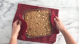 Baked Apple Oatmeal Bars Recipe Video [upl. by Ruhtracm]