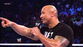 The Rock gets into a battle of wits with Team Rhodes Scholars SmackDown Jan 11 2013 [upl. by Cicely]